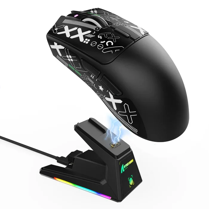 ATTACK SHARK X1 PAW3395PRO 40000DPI Wireless Mouse With Magnetic Charging Dock,,BT/2.4G/Wired, Macro Gaming Mouse
ATTACK SHARK X1 PAW3395PRO 40000DPI Wireless Mouse With Magnetic Charging Dock,,BT/2.4G/Wired, Macro Gaming Mouse