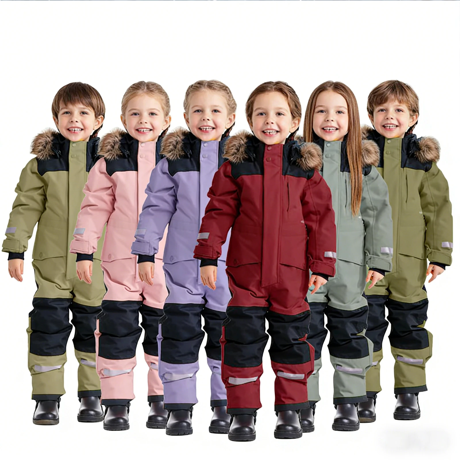 One-Piece Snowboarding Wear,Children's Ski Suits,Fur Collar Hood Thick Snowsuits,Windproof Warm Winter Girls Boys Skiing Clothes
One-Piece Snowboarding Wear,Children's Ski Suits,Fur Collar Hood Thick Snowsuits,Windproof Warm Winter Girls Boys Skiing Clothes