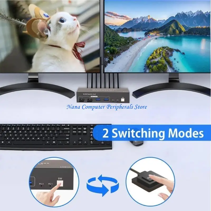 F68C Компьютерная док-станция HDTV-переключатель для 2 ПК Оптимизированные рабочие процессы 4 соединения USB3.0
F68C Компьютерная док-станция HDTV-переключатель для 2 ПК Оптимизированные рабочие процессы 4 соединения USB3.0