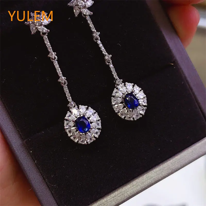 YULEM New Arrival 4x5 Natural Emerald and Ruby and Sapphire and Tanzanite Drop Earring silver 925 Earrings for Women
YULEM New Arrival 4x5 Natural Emerald and Ruby and Sapphire and Tanzanite Drop Earring silver 925 Earrings for Women