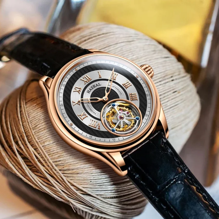 HAZEAL Мужские часы с турбийоном 42,5 мм Механические наручные часы с ручным заводом Сапфировое зеркало Кожаный ремешок
HAZEAL Мужские часы с турбийоном 42,5 мм Механические наручные часы с ручным заводом Сапфировое зеркало Кожаный ремешок