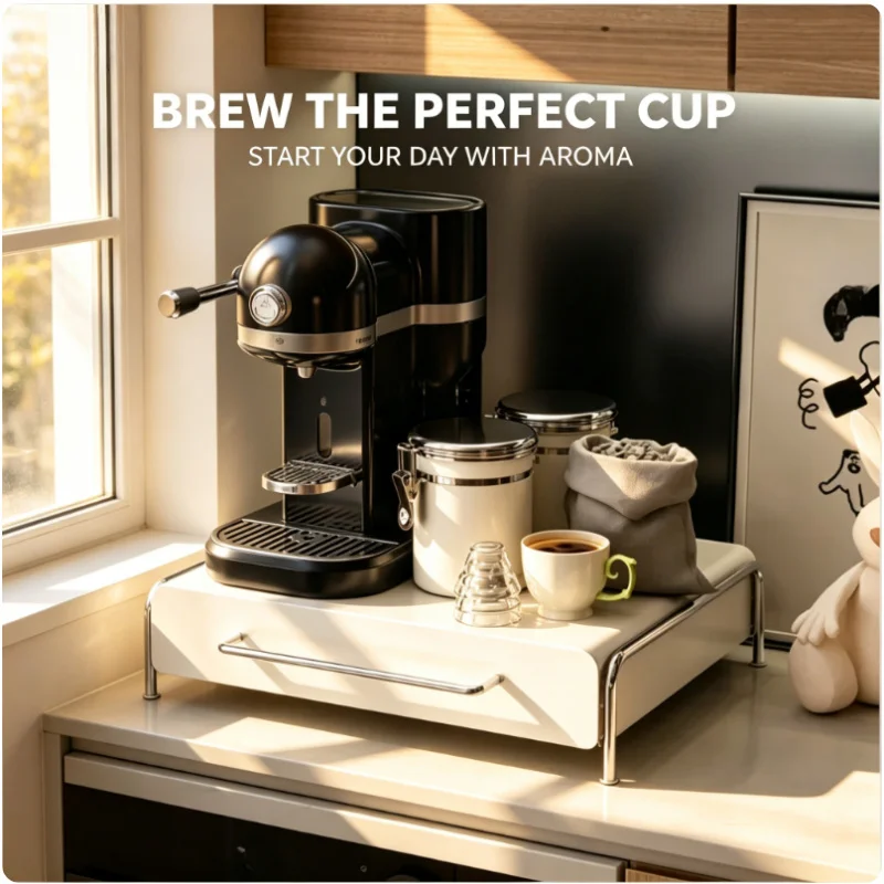 Coffee Machine Base Drawer Shelf Multi-Function Capsule Pod Storage Rack Countertop Coffee Pod Holder Organizer for Home Kitchen
Coffee Machine Base Drawer Shelf Multi-Function Capsule Pod Storage Rack Countertop Coffee Pod Holder Organizer for Home Kitchen