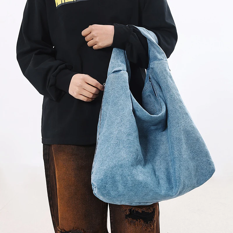 High Quality Denim Shoulder Bags Women 100% Cotton Casual Totes Large Capacity Canvas Hobo Bags Korea Style Cloth Handbags
High Quality Denim Shoulder Bags Women 100% Cotton Casual Totes Large Capacity Canvas Hobo Bags Korea Style Cloth Handbags