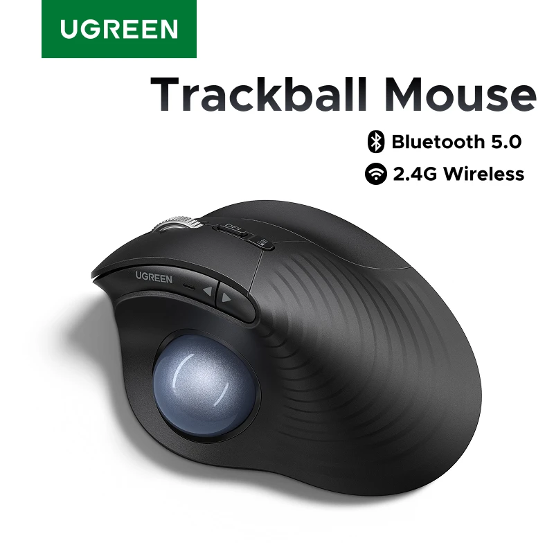 UGREEN Trackball Mouse Ergonomic Rechargeable Bluetooth 2.4G Wireless Large Size 2000DPI Mice for Computer MacOS Android Window
UGREEN Trackball Mouse Ergonomic Rechargeable Bluetooth 2.4G Wireless Large Size 2000DPI Mice for Computer MacOS Android Window