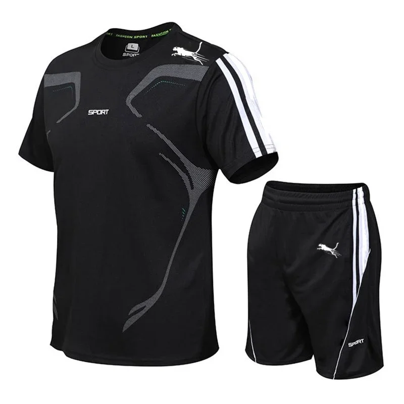 Summer Popular Men's Mesh T-shirt + Shorts Suit Sports Print Casual Fashion Short-sleeved T-shirt Suit Men's Jogging Suit M-4XL
Summer Popular Men's Mesh T-shirt + Shorts Suit Sports Print Casual Fashion Short-sleeved T-shirt Suit Men's Jogging Suit M-4XL