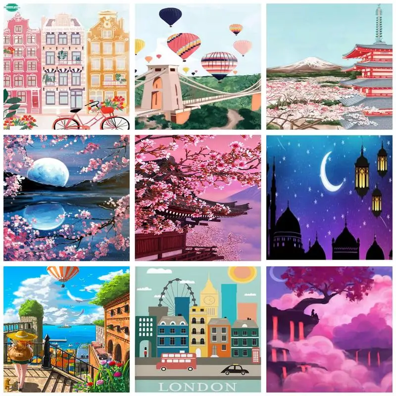 CHENISTORY Modern Diamond Painting With Frame Moon Night Landscape For Adults Kids Handicrafts Wall Decors Cross Stitch Gift
CHENISTORY Modern Diamond Painting With Frame Moon Night Landscape For Adults Kids Handicrafts Wall Decors Cross Stitch Gift