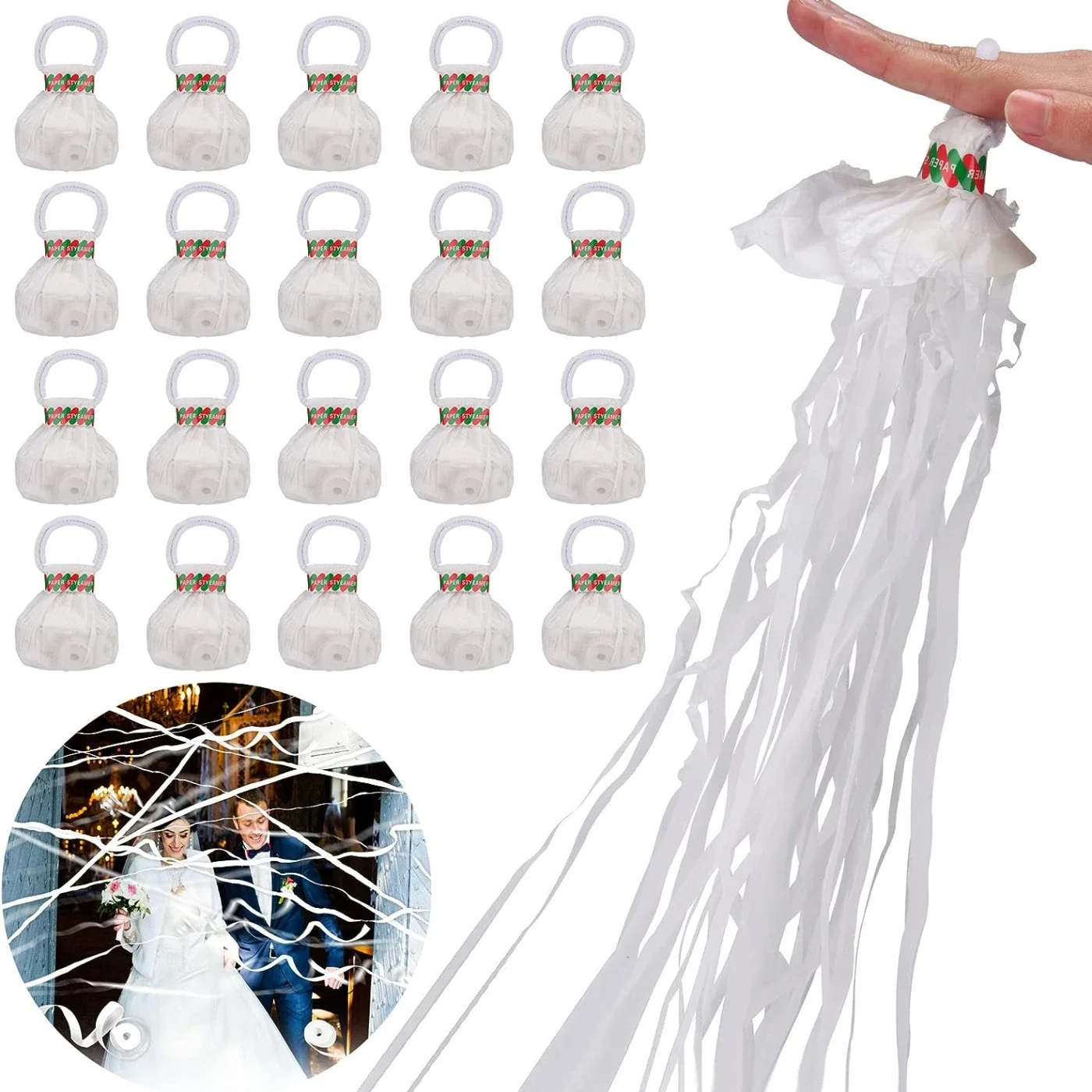 10/30pc White Hand Throw Confetti Poppers Throw Streamers Poppers Paper Crackers Birthday Wedding Christmas Party Decor Supplies
10/30pc White Hand Throw Confetti Poppers Throw Streamers Poppers Paper Crackers Birthday Wedding Christmas Party Decor Supplies