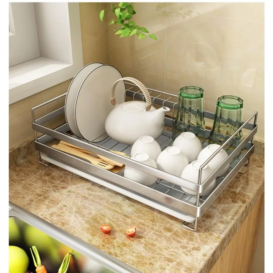 Stainless Steel Dish Racks for Kitchen Counter Large Dish Drying Rack with Pull Drain Tray Over The Sink Dish Drainer Drying Ra
Stainless Steel Dish Racks for Kitchen Counter Large Dish Drying Rack with Pull Drain Tray Over The Sink Dish Drainer Drying Ra