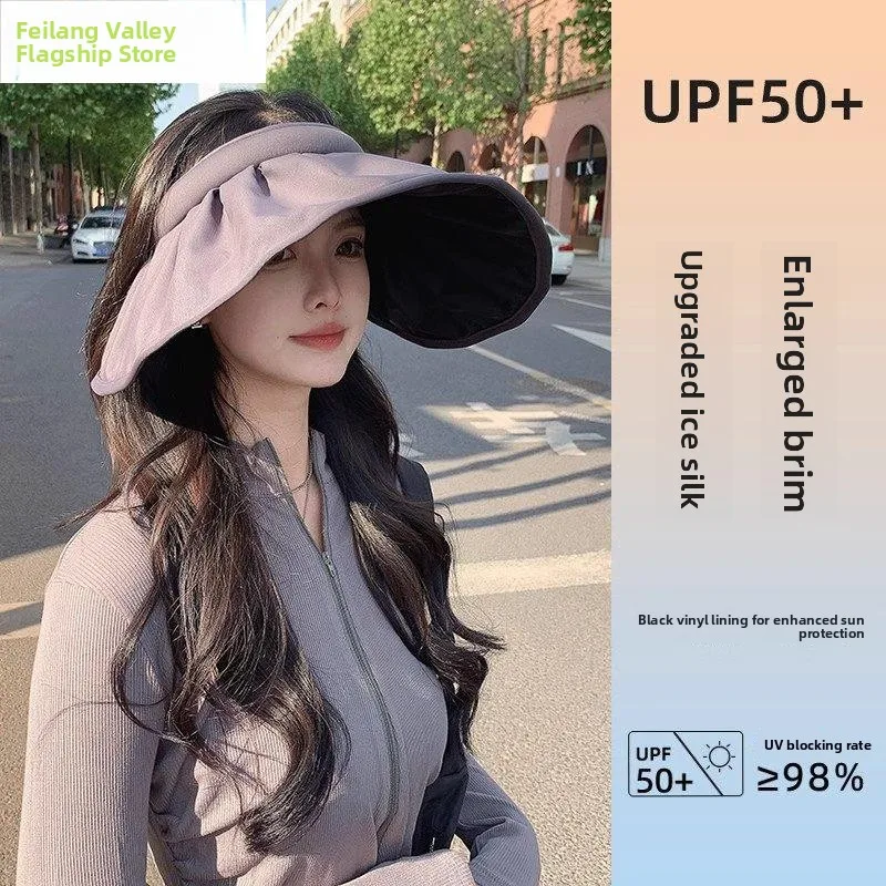 Summer Outdoor Cycling Sun Protection Hat Women's Anti-UV Empty Top Black Glue Ice Silk Large Brim Hat
Summer Outdoor Cycling Sun Protection Hat Women's Anti-UV Empty Top Black Glue Ice Silk Large Brim Hat