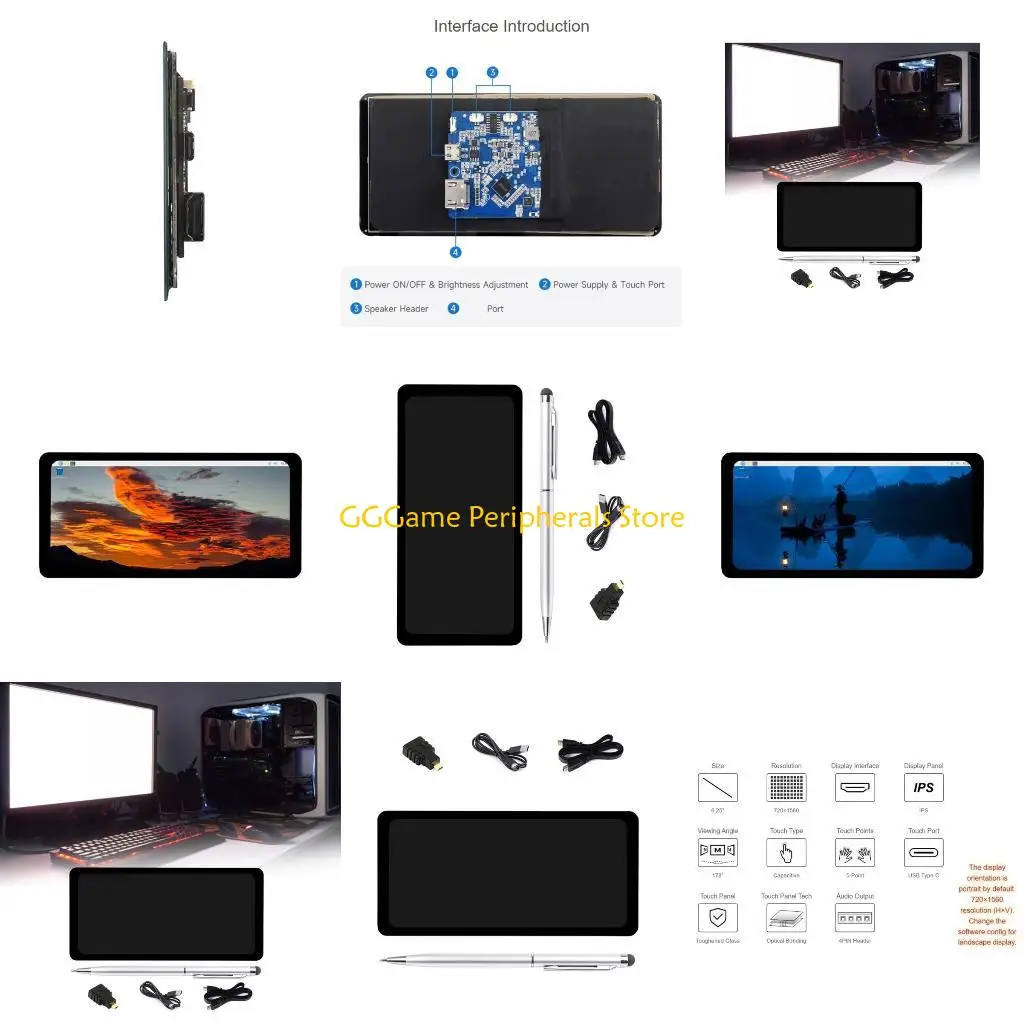 U55B 6.25inch 720x1560 Touchscreens Monitor Capacitive LCD Display Toughened Glass
U55B 6.25inch 720x1560 Touchscreens Monitor Capacitive LCD Display Toughened Glass