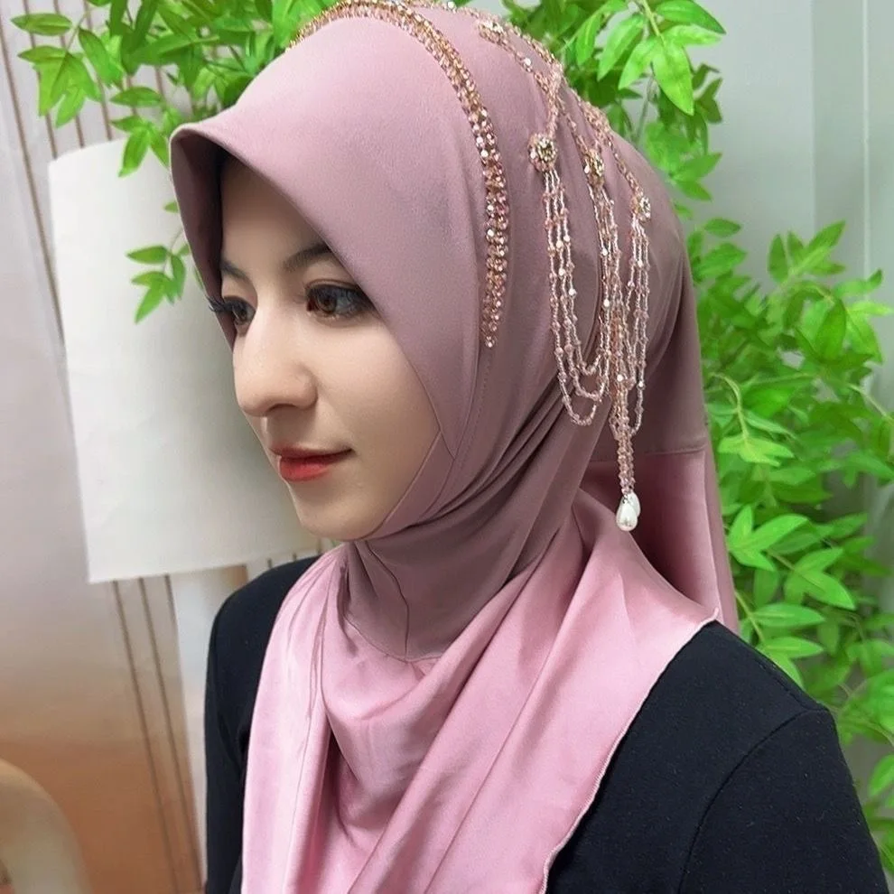 Hijab Muslim Women Shawl Headscarf Luxury Tassels Scarf Malaysia Prayer Kufi Islam Chiffon Turban 05563
Hijab Muslim Women Shawl Headscarf Luxury Tassels Scarf Malaysia Prayer Kufi Islam Chiffon Turban 05563