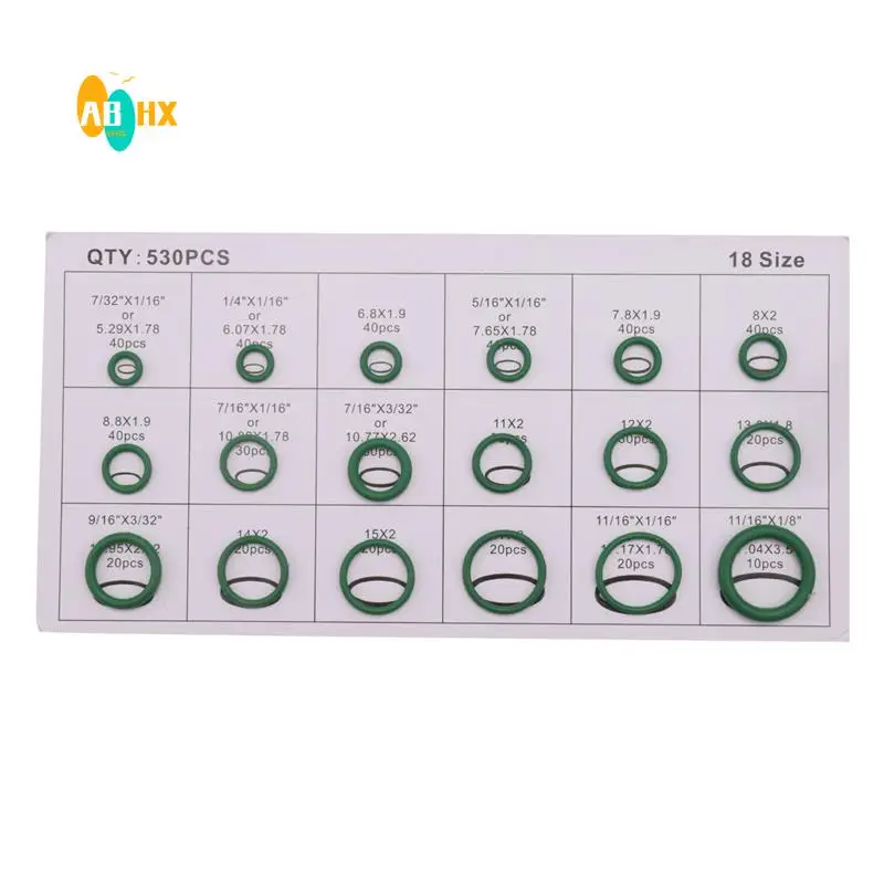ABHX-530Pcs Car R134A Car O-Ring Repair Automotive Air Conditioning Repair Rubber Sealant Box Set
ABHX-530Pcs Car R134A Car O-Ring Repair Automotive Air Conditioning Repair Rubber Sealant Box Set