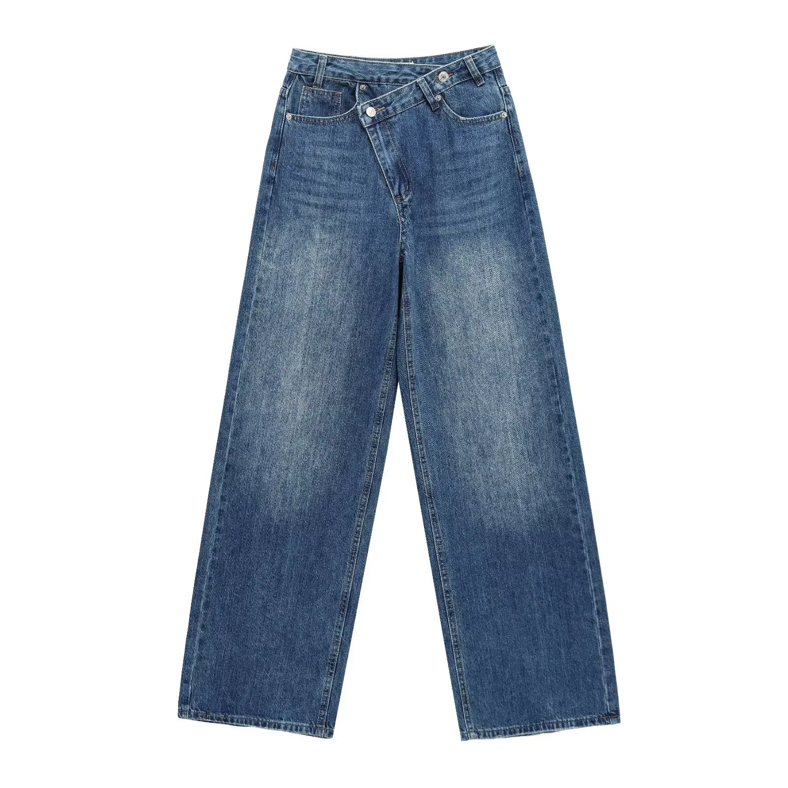 Withered Double Breasted High Waisted Washed Loose Straight Leg Jeans Slim Fit Pants High Waisted Slimming Effect
Withered Double Breasted High Waisted Washed Loose Straight Leg Jeans Slim Fit Pants High Waisted Slimming Effect