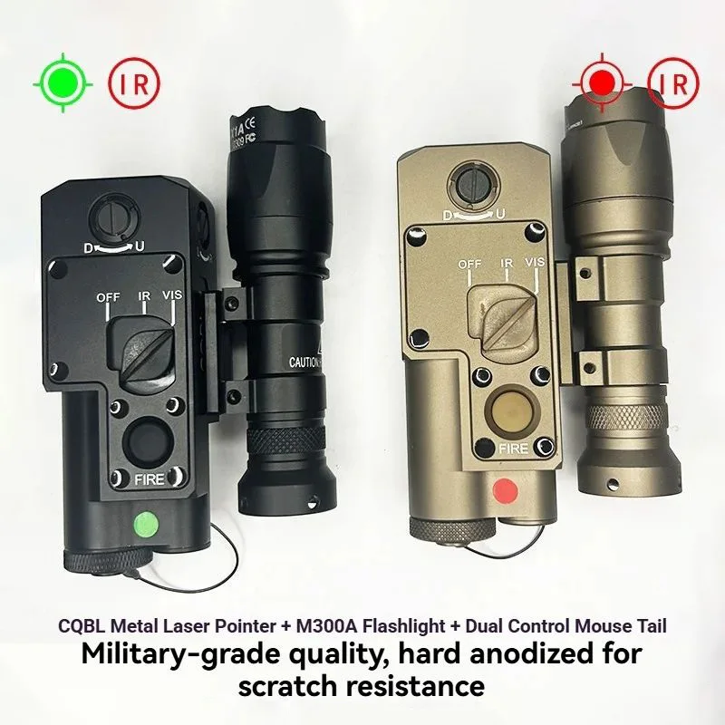 FIRECAT CQBL-1 Red/Green Laser Indicator with IR Infrared Side Mount and M600/M300 Flashlight
FIRECAT CQBL-1 Red/Green Laser Indicator with IR Infrared Side Mount and M600/M300 Flashlight