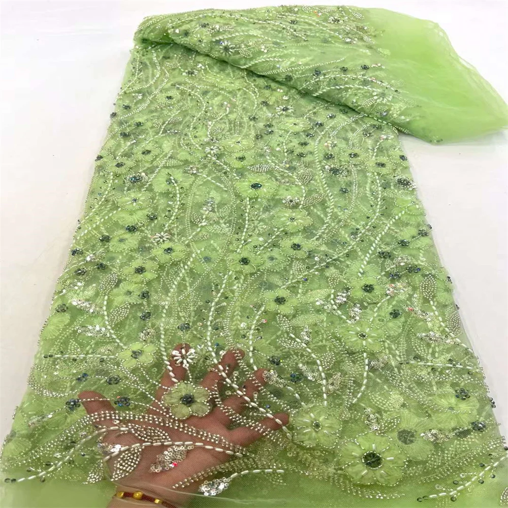 Beaded African Lace Fabric 2024 High Quality Mesh Lace Embroidered French Sequins Net Tulle Fabric For Sew Women Party Dresse xc
Beaded African Lace Fabric 2024 High Quality Mesh Lace Embroidered French Sequins Net Tulle Fabric For Sew Women Party Dresse xc
