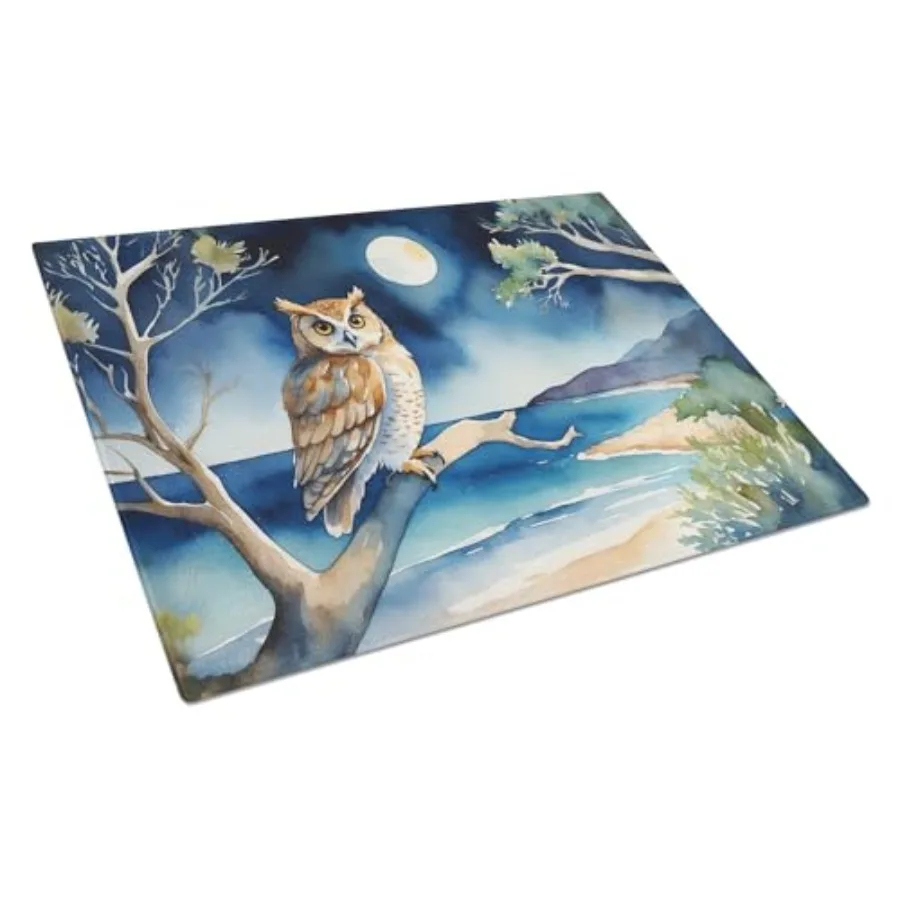 Owl Perched in Coastal Tree Glass Cutting Board Decorative Tempered Glass Kitchen Cutting and Serving Board Large Size Chopping
Owl Perched in Coastal Tree Glass Cutting Board Decorative Tempered Glass Kitchen Cutting and Serving Board Large Size Chopping