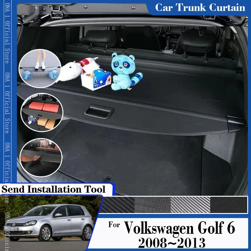 For Volkswagen VW Golf 6 MK6 VI 2008~2013 Car Rear Trunk Curtain Covers Security Shade Luggage Rack Partitions Auto Accessories
For Volkswagen VW Golf 6 MK6 VI 2008~2013 Car Rear Trunk Curtain Covers Security Shade Luggage Rack Partitions Auto Accessories