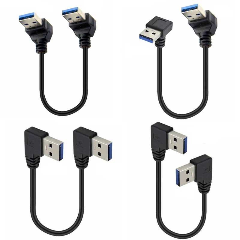 1pcs 90 Degree Left Right Up Down Angled USB 3.0 Male to USB3.0 Male A Type Male Data Cable 30cm 50cm
1pcs 90 Degree Left Right Up Down Angled USB 3.0 Male to USB3.0 Male A Type Male Data Cable 30cm 50cm