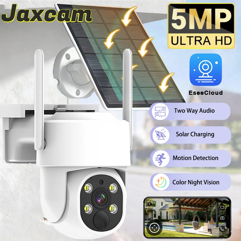 EseeCloud 5MP Wifi Solar Battery Camera With Solar Panels Color Night Vision IR Motion Detection Outdoor waterproof IP cam
EseeCloud 5MP Wifi Solar Battery Camera With Solar Panels Color Night Vision IR Motion Detection Outdoor waterproof IP cam