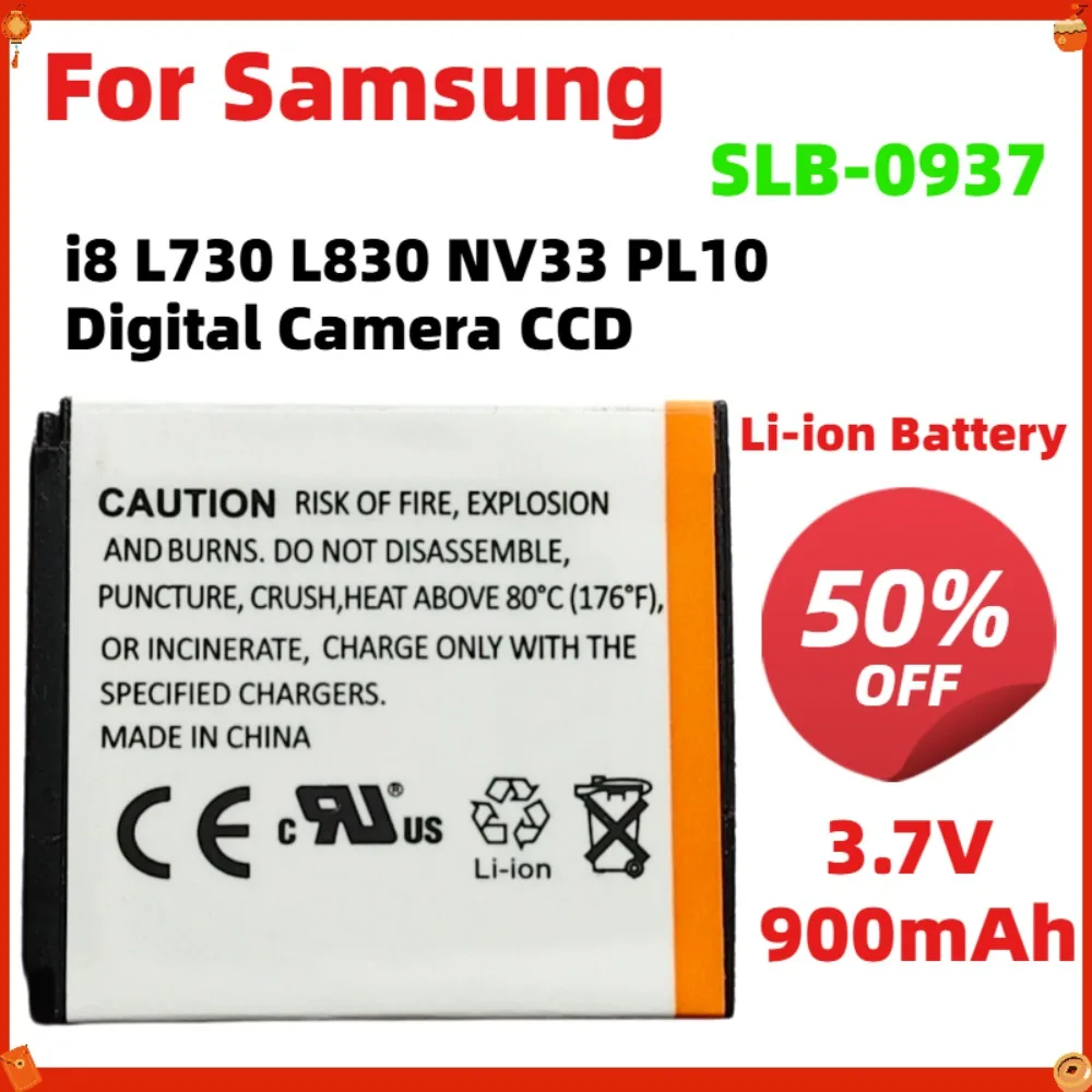 For Samsung SLB-0937 Battery 3.7V 900mAh Replacement Li-ion Battery For Samsung i8 L730 L830 NV33 PL10 Digital Camera CCD
For Samsung SLB-0937 Battery 3.7V 900mAh Replacement Li-ion Battery For Samsung i8 L730 L830 NV33 PL10 Digital Camera CCD