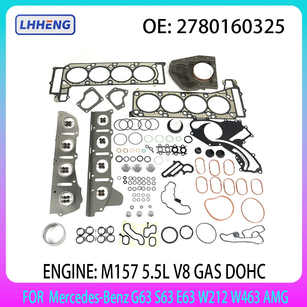 ENGINE Full gasket repair kit For M157 5.5L V8 GAS DOHC 5.5 L T Mercedes-Benz G63 S63 E63 W212 W463 AMG 2010-2019 OE 2780160325
ENGINE Full gasket repair kit For M157 5.5L V8 GAS DOHC 5.5 L T Mercedes-Benz G63 S63 E63 W212 W463 AMG 2010-2019 OE 2780160325