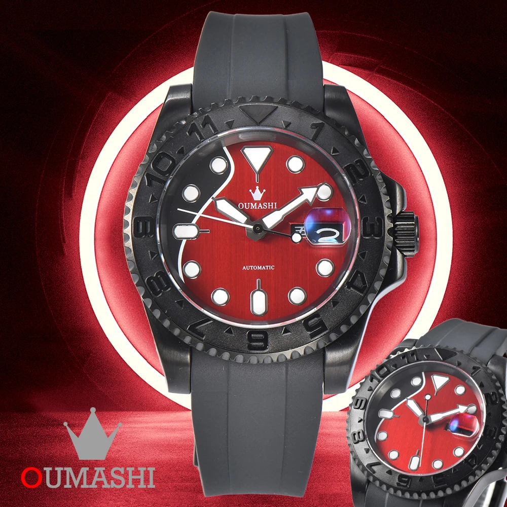 NH35 watch OUMASHI watch sapphire glass automatic mechanical luxury watch 40mm case men's watch with luminous dial
NH35 watch OUMASHI watch sapphire glass automatic mechanical luxury watch 40mm case men's watch with luminous dial