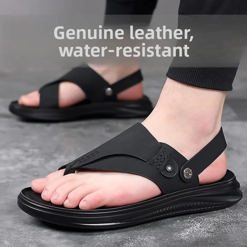 Men's Casual Leather Sandals Summer Outdoor Beach oes Anti-Slip Slip-On Two-Use Clog Footwear Breathable Open-Toe Thi-Heel
Men's Casual Leather Sandals Summer Outdoor Beach oes Anti-Slip Slip-On Two-Use Clog Footwear Breathable Open-Toe Thi-Heel