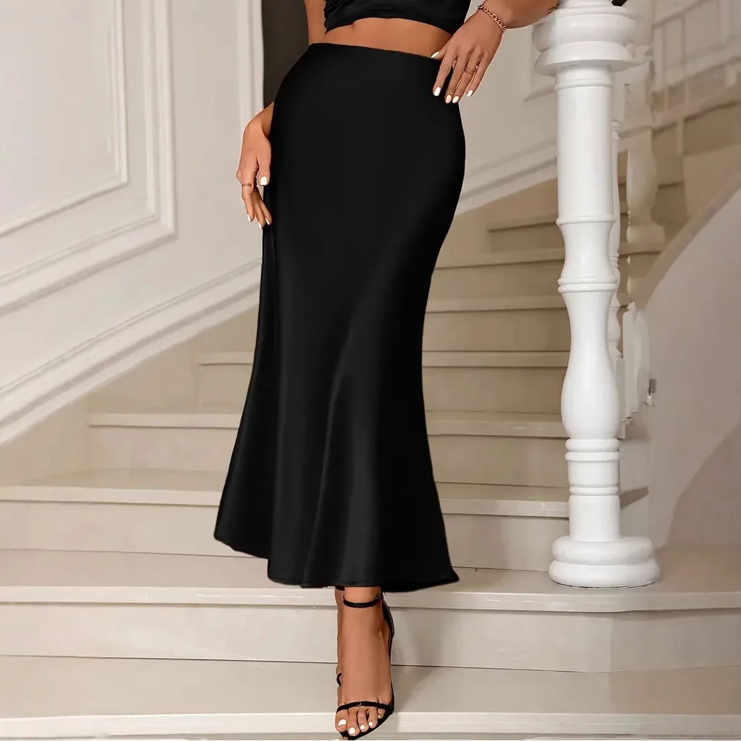 2025 Autumn New Product Women's Half Skirt Silk Smooth Texture Forged Face Ding Vertically High Waist Fish Tail Half Skirt
2025 Autumn New Product Women's Half Skirt Silk Smooth Texture Forged Face Ding Vertically High Waist Fish Tail Half Skirt