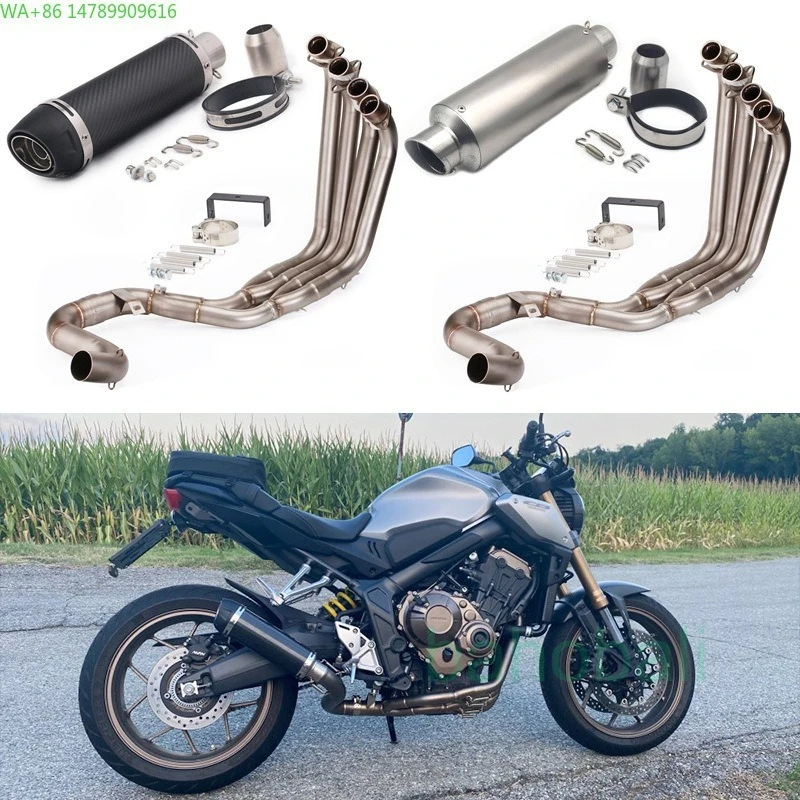 Full-Size Custom Motorcycle ExhaustApplicable To CBR650R Front CB650R CB650F Side Row Modified Stainless Steel Blue Front, Full
Full-Size Custom Motorcycle ExhaustApplicable To CBR650R Front CB650R CB650F Side Row Modified Stainless Steel Blue Front, Full
