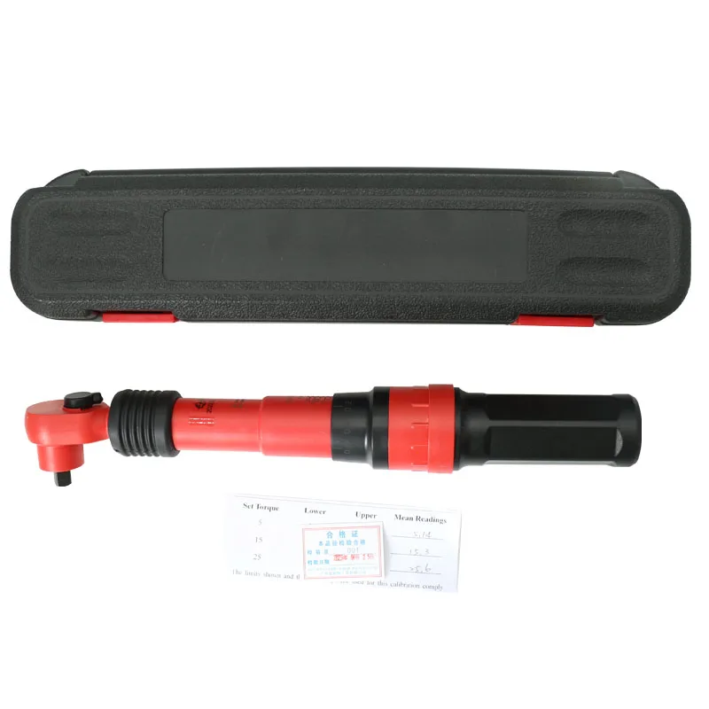 Taiwan VDE 1000V Insulated Torque Wrench Prefabricated Ratchet Wrench With Pressure For Vehicle Maintenance 5-25NM
Taiwan VDE 1000V Insulated Torque Wrench Prefabricated Ratchet Wrench With Pressure For Vehicle Maintenance 5-25NM