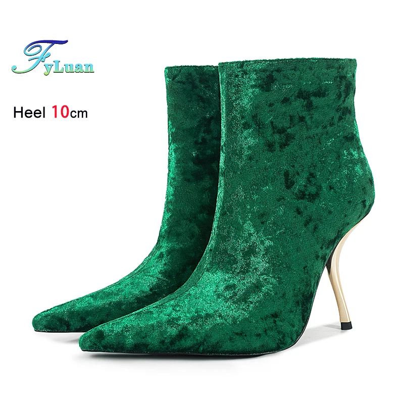 Women Suede Stiletto Boots Autumn Winter 2025 New Side Zipper Pointed Short Boots Female Green Thin High Heels 10CM Party Shoes
Women Suede Stiletto Boots Autumn Winter 2025 New Side Zipper Pointed Short Boots Female Green Thin High Heels 10CM Party Shoes