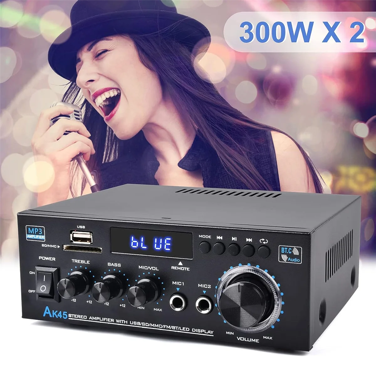 Stereo Audio Amplifier Receiver,Bluetooth 5.0 Sound Speaker,Amplifier FM Radio,Home Theater Audio Stereo System-UK Plug&A78P
Stereo Audio Amplifier Receiver,Bluetooth 5.0 Sound Speaker,Amplifier FM Radio,Home Theater Audio Stereo System-UK Plug&A78P