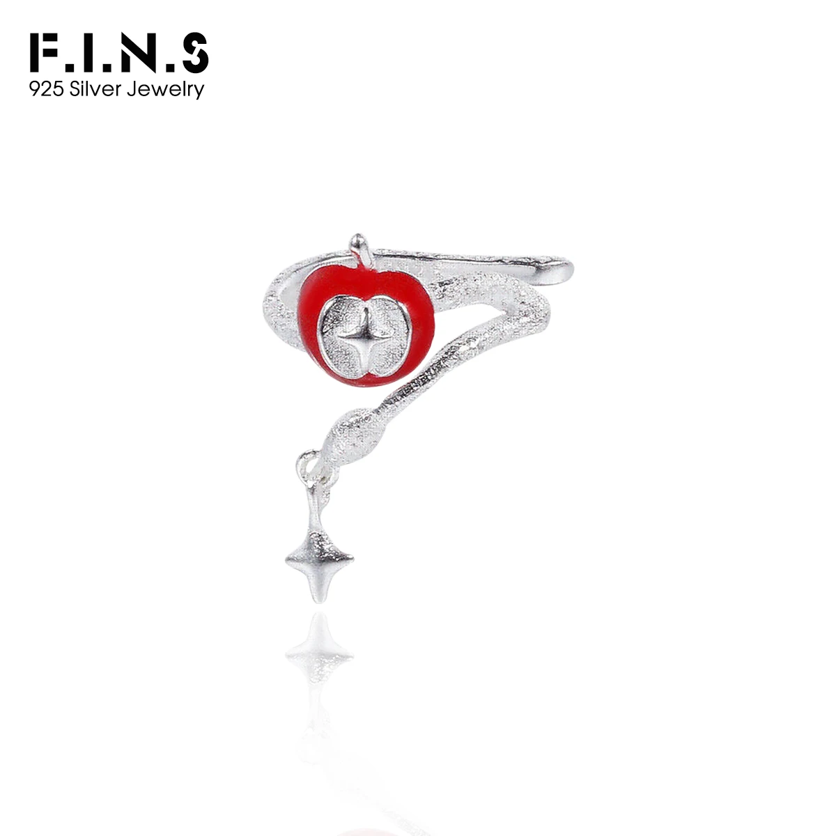F.I.N.S 1PC Original S925 Sterling Silver Red Apple Snake Ear Clip Without Pierced Cute Sweet Brush Glitter Catilage Fine Jewels
F.I.N.S 1PC Original S925 Sterling Silver Red Apple Snake Ear Clip Without Pierced Cute Sweet Brush Glitter Catilage Fine Jewels