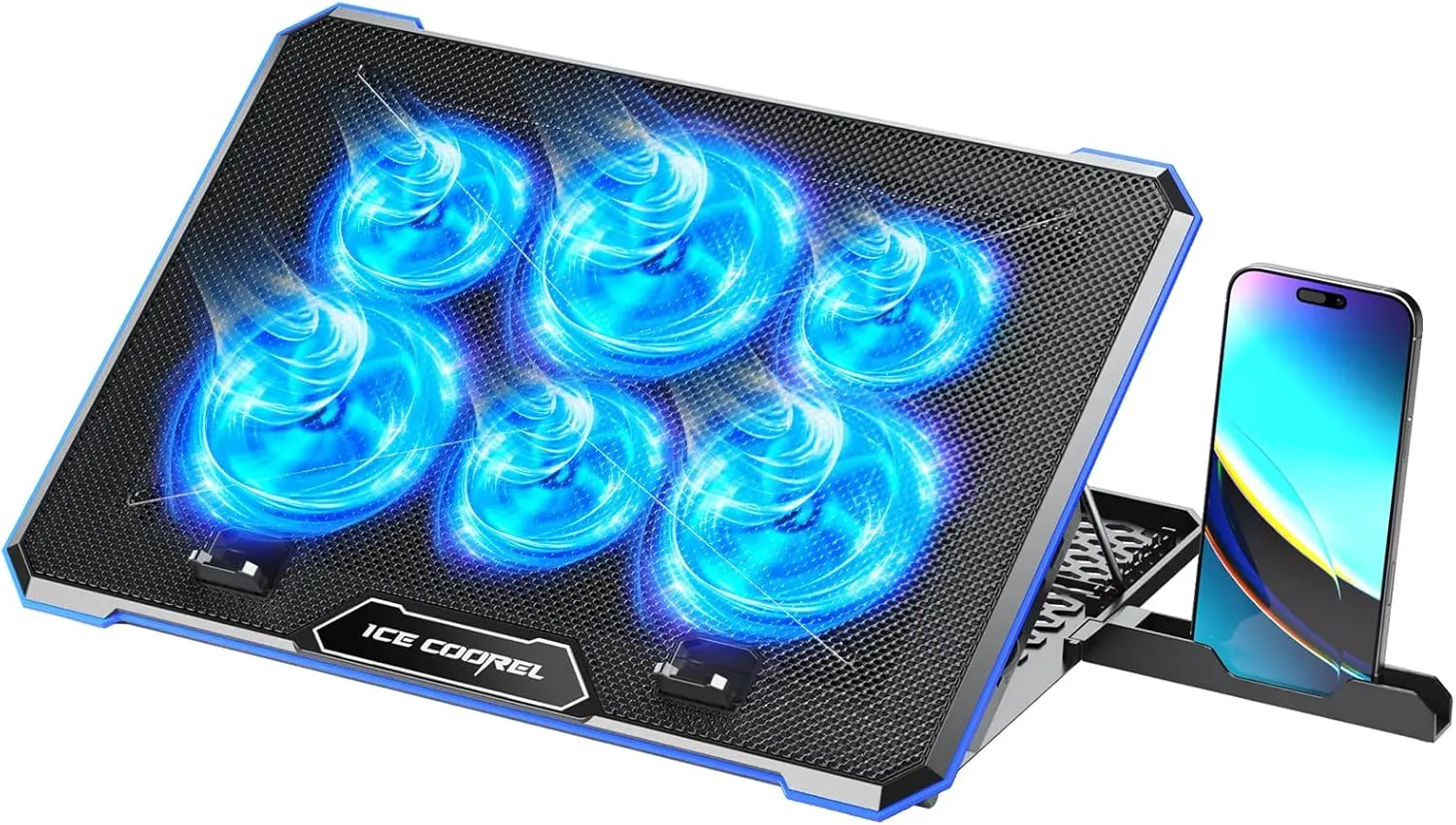 Laptop Cooling Pad with 6 Quiet Fans, Notebook Cooler Stand for 15-17 Inches, 9 Height Adjustable, No Lights
Laptop Cooling Pad with 6 Quiet Fans, Notebook Cooler Stand for 15-17 Inches, 9 Height Adjustable, No Lights