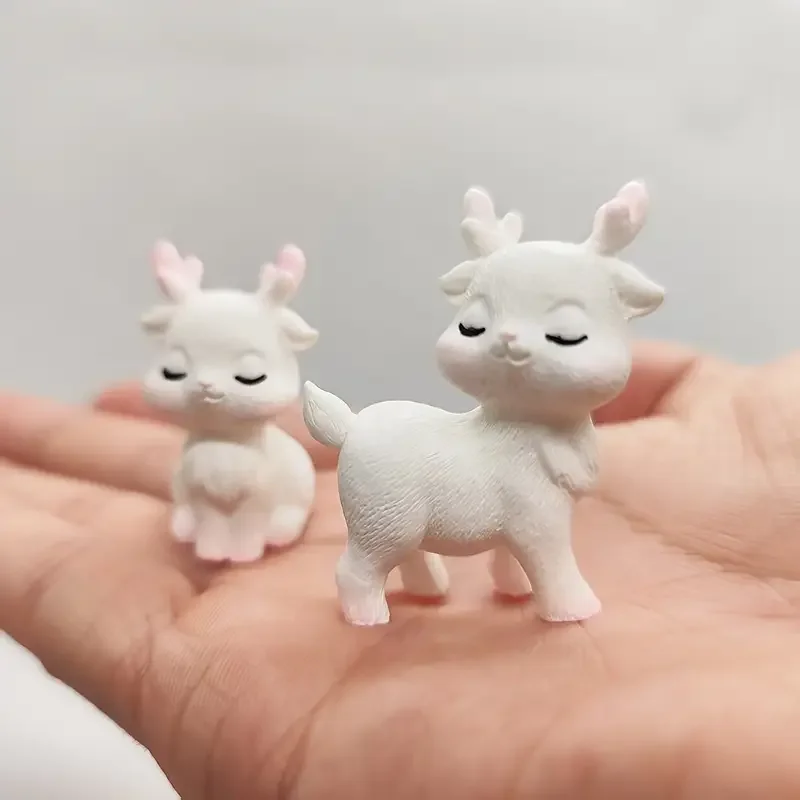 Pack of 2 Cute Pink Deer Resin Crafted Miniature, Adorable Animal Figurine Statue for Home, Garden and Desk Decorations 
Pack of 2 Cute Pink Deer Resin Crafted Miniature, Adorable Animal Figurine Statue for Home, Garden and Desk Decorations