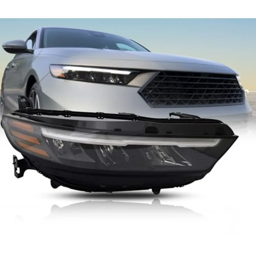 LED headlight assembly replacement for Honda 20232025 Accord Sedan right/passenger side black housing DOT/SAE certified include
LED headlight assembly replacement for Honda 20232025 Accord Sedan right/passenger side black housing DOT/SAE certified include