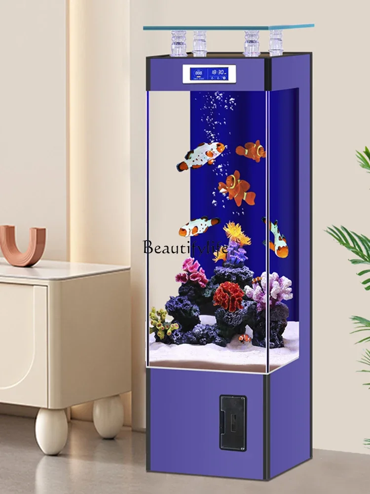 Vertical Fish Tank Small and Medium-Sized Ultra-White Glass Fish Globe Lazy Change Water Aquarium
Vertical Fish Tank Small and Medium-Sized Ultra-White Glass Fish Globe Lazy Change Water Aquarium