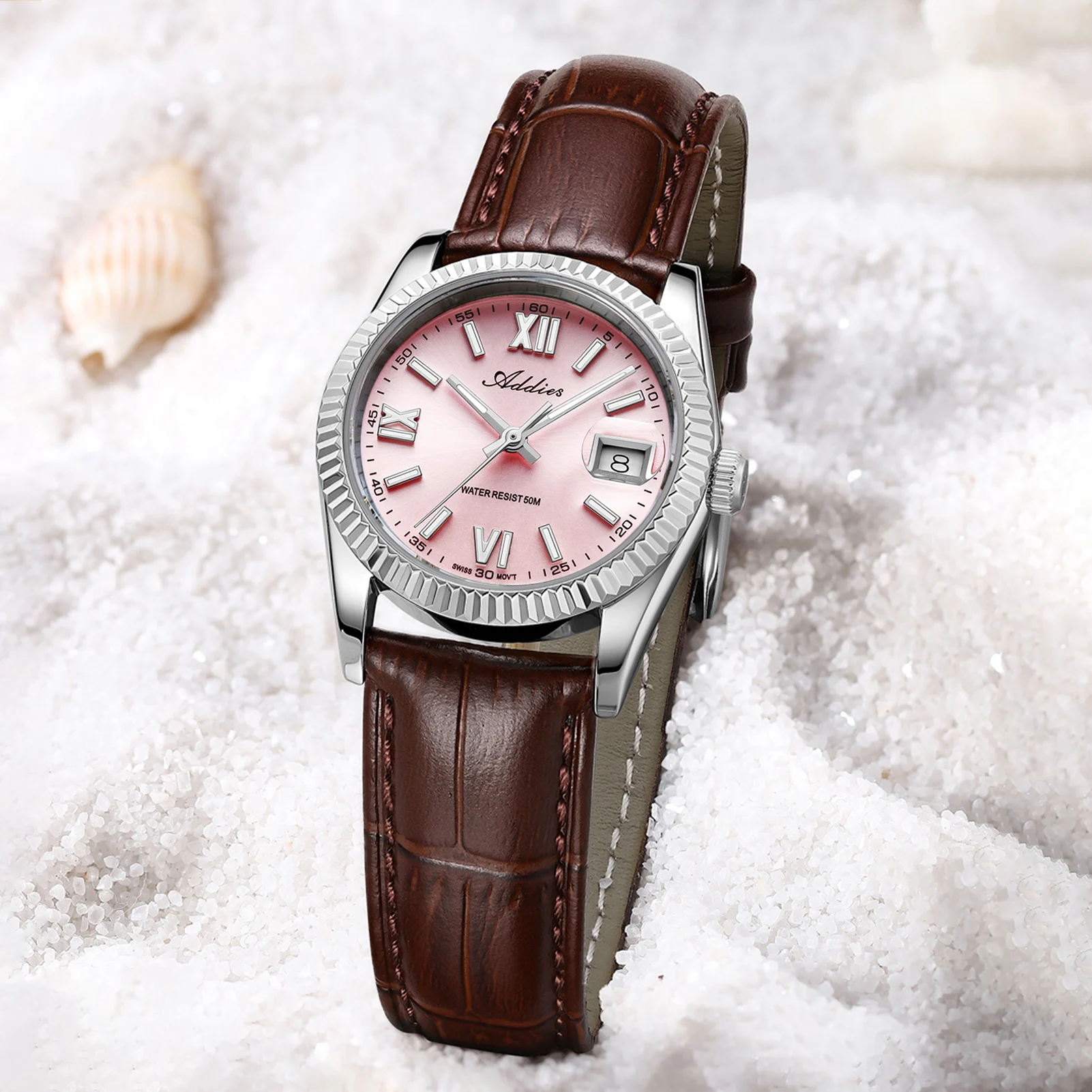 Addies Hot Sale Swiss 585 Women's Quartz Watch Sapphire Glass 5Bar Waterproof Watches BGW9 Luminous Stainless Steel Wristwatch
Addies Hot Sale Swiss 585 Women's Quartz Watch Sapphire Glass 5Bar Waterproof Watches BGW9 Luminous Stainless Steel Wristwatch