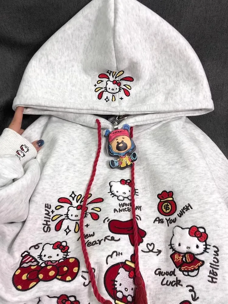 Cute Kitty Embroidered Hoodie Women's Spring Autumn Winter New Style Korean Lazy Fleece Lined Overhead Jacket Outerwear
Cute Kitty Embroidered Hoodie Women's Spring Autumn Winter New Style Korean Lazy Fleece Lined Overhead Jacket Outerwear