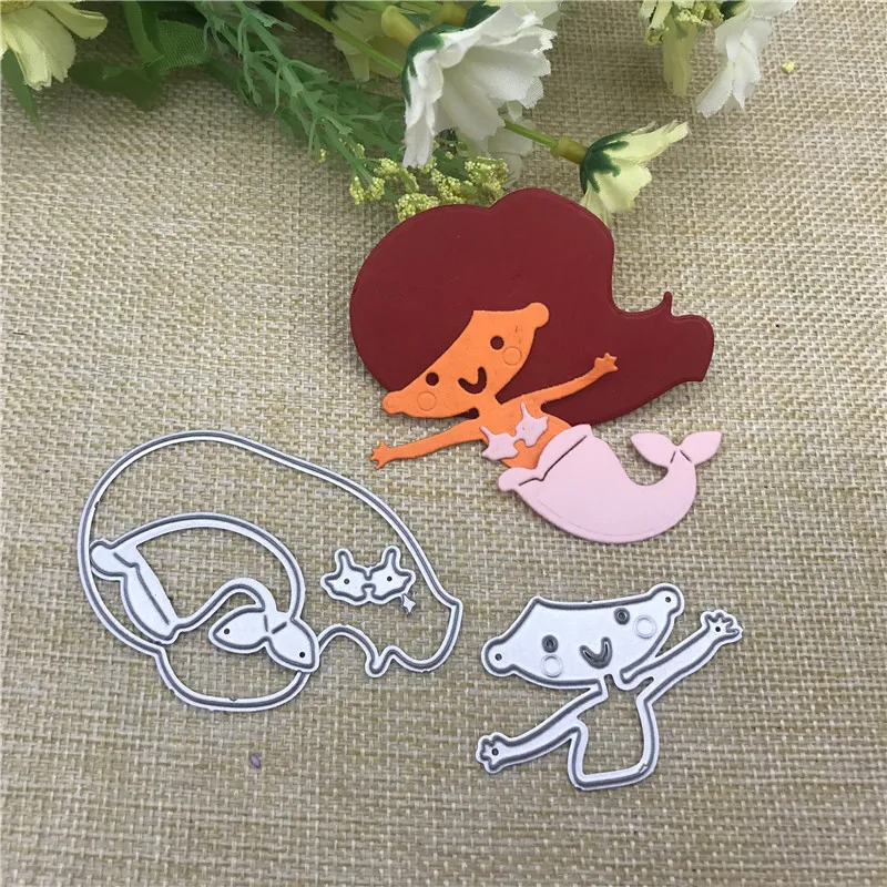 Mermaid Metal cutting dies mold Round hole label tag Scrapbook paper craft knife mould blade punch stencils dies
Mermaid Metal cutting dies mold Round hole label tag Scrapbook paper craft knife mould blade punch stencils dies