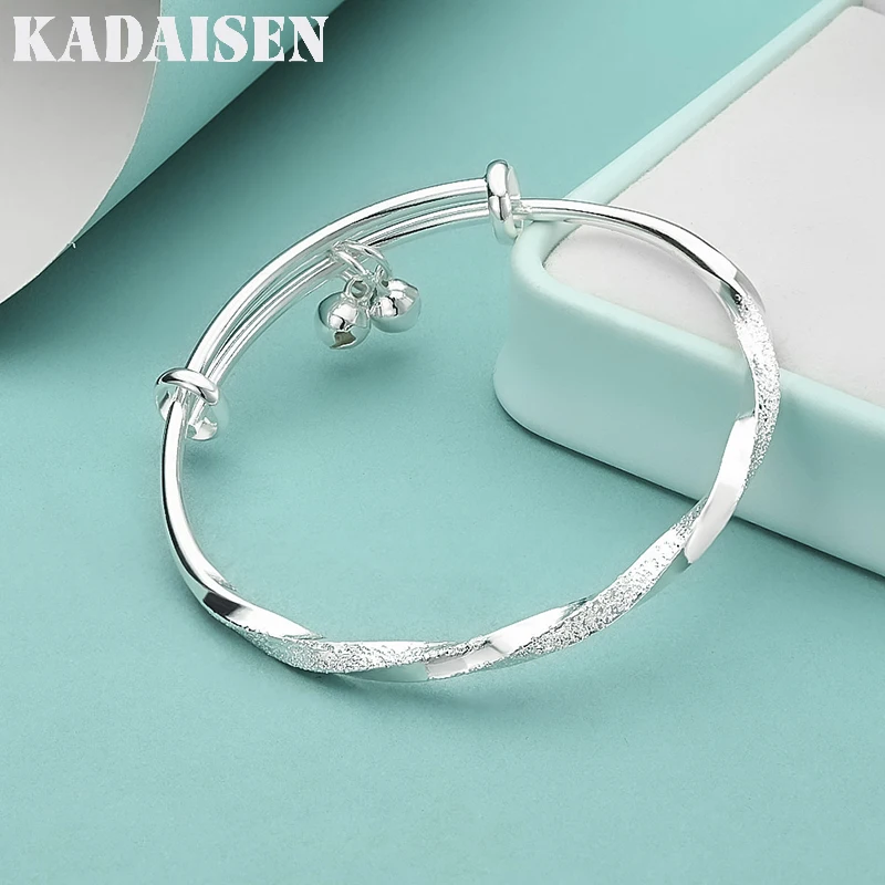 925 Sterling Silver Bell Twist Bangles For Women Bracelets Wedding Engagement Party Fashiona Charm Jewelry
925 Sterling Silver Bell Twist Bangles For Women Bracelets Wedding Engagement Party Fashiona Charm Jewelry