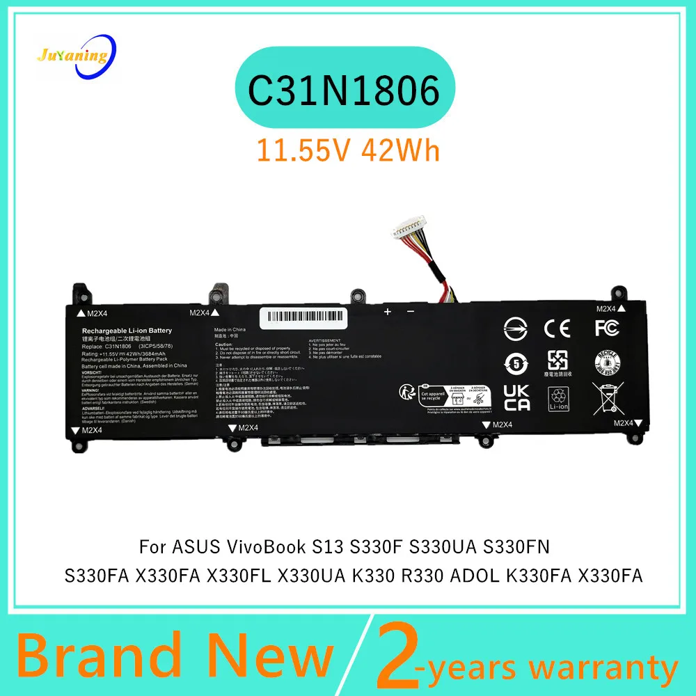 Laptop battery For ASUS VivoBook S13 S330F S330UA S330FN S330FA X330FA X330FL X330UA K330 R330 ADOL 13FA K330FA X330FN C31N1806
Laptop battery For ASUS VivoBook S13 S330F S330UA S330FN S330FA X330FA X330FL X330UA K330 R330 ADOL 13FA K330FA X330FN C31N1806
