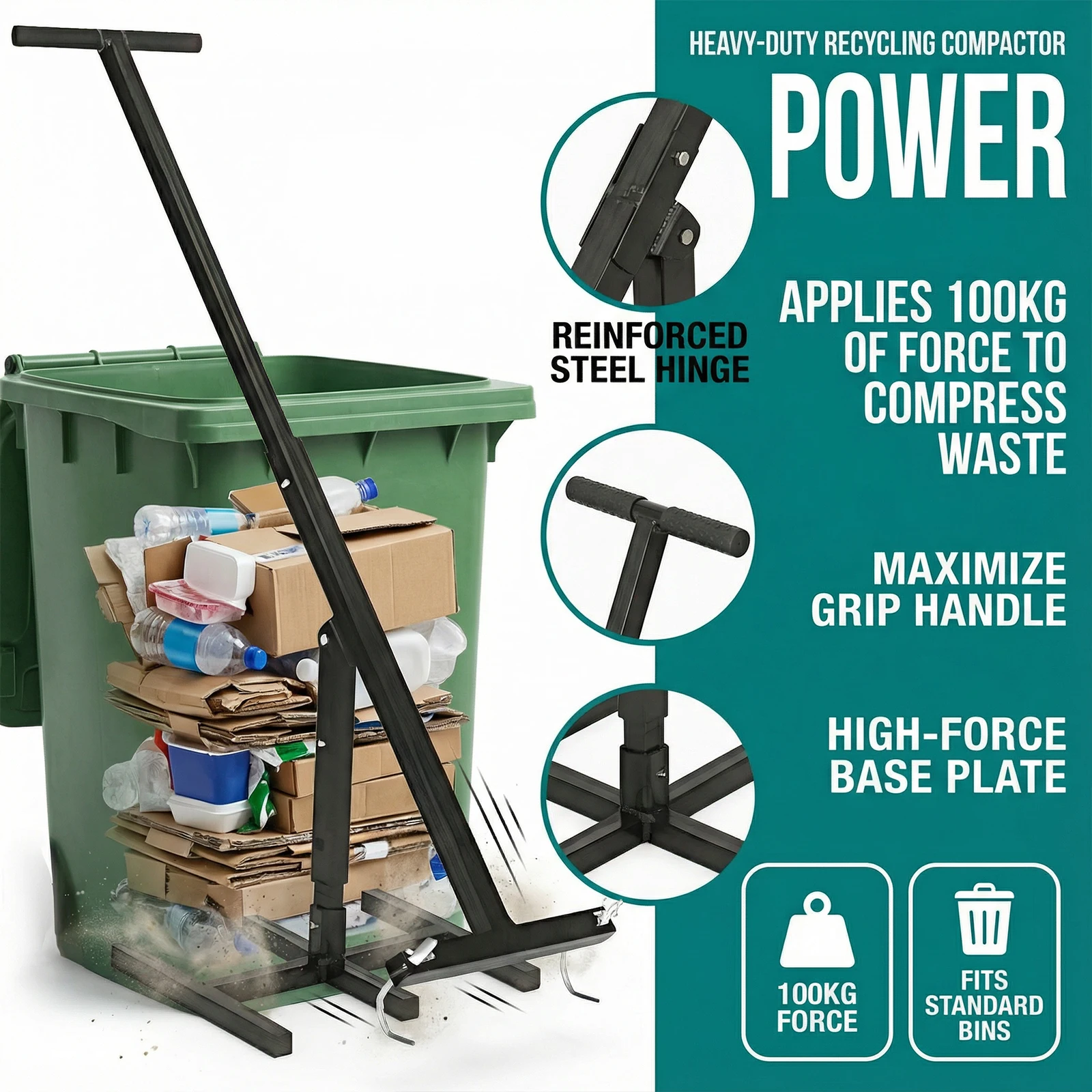 Новый ручной компактор для отходов, устойчивый к ржавчине, бесконтактный мусорный бак для кухни и ресторанов быстрого питания
Новый ручной компактор для отходов, устойчивый к ржавчине, бесконтактный мусорный бак для кухни и ресторанов быстрого питания