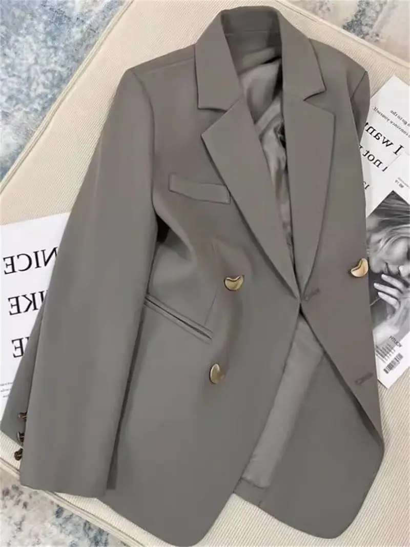 Women's Oversized Blazer Jacket | Loose Fit Spring Fall Coat | Grey Korean Style Fashion Versatile Casual Chic G1089
Women's Oversized Blazer Jacket | Loose Fit Spring Fall Coat | Grey Korean Style Fashion Versatile Casual Chic G1089