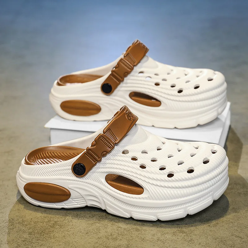 Новые шлепанцы-сандалии унисекс 2026 года с отверстиями, из ЭВА, двусторонние, пляжные, мужские, дышащие, с круглым носком, на плоской подошве, летние, типа танкетка
Новые шлепанцы-сандалии унисекс 2026 года с отверстиями, из ЭВА, двусторонние, пляжные, мужские, дышащие, с круглым носком, на плоской подошве, летние, типа танкетка