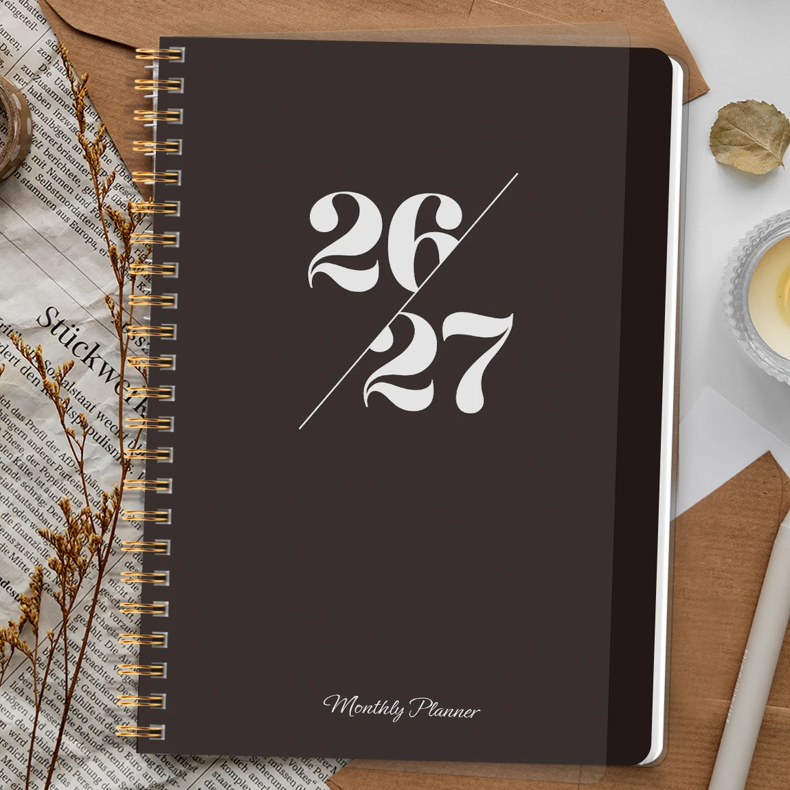 2026-2027 A5 Spiral Monthly Planner Minimalist Black Cover 2 Year Agenda Notebook Elegant Calendar for Work School
2026-2027 A5 Spiral Monthly Planner Minimalist Black Cover 2 Year Agenda Notebook Elegant Calendar for Work School