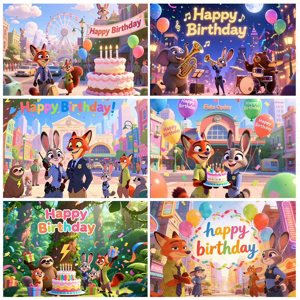 Zootopia Judy Nick Theme Children's Birthday Party Supplies Background Cartoon Animal Baby Shower Photography Props Kids Gifts
Zootopia Judy Nick Theme Children's Birthday Party Supplies Background Cartoon Animal Baby Shower Photography Props Kids Gifts