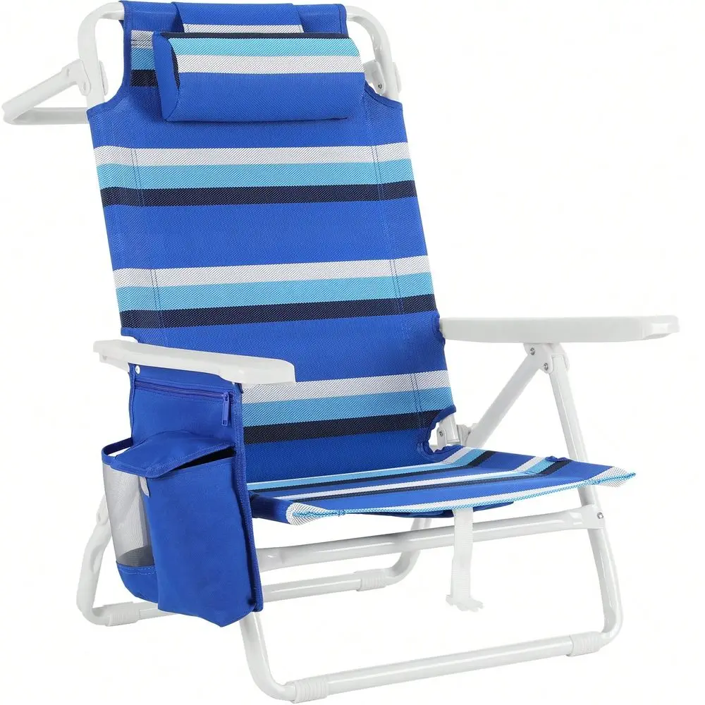 Wide 25 Low Backpack Beach Chair W 5 Position Lay Flat Metal Handle, Textilene Folding Beach Chair For Adults W Cooler Pouch, S
Wide 25 Low Backpack Beach Chair W 5 Position Lay Flat Metal Handle, Textilene Folding Beach Chair For Adults W Cooler Pouch, S