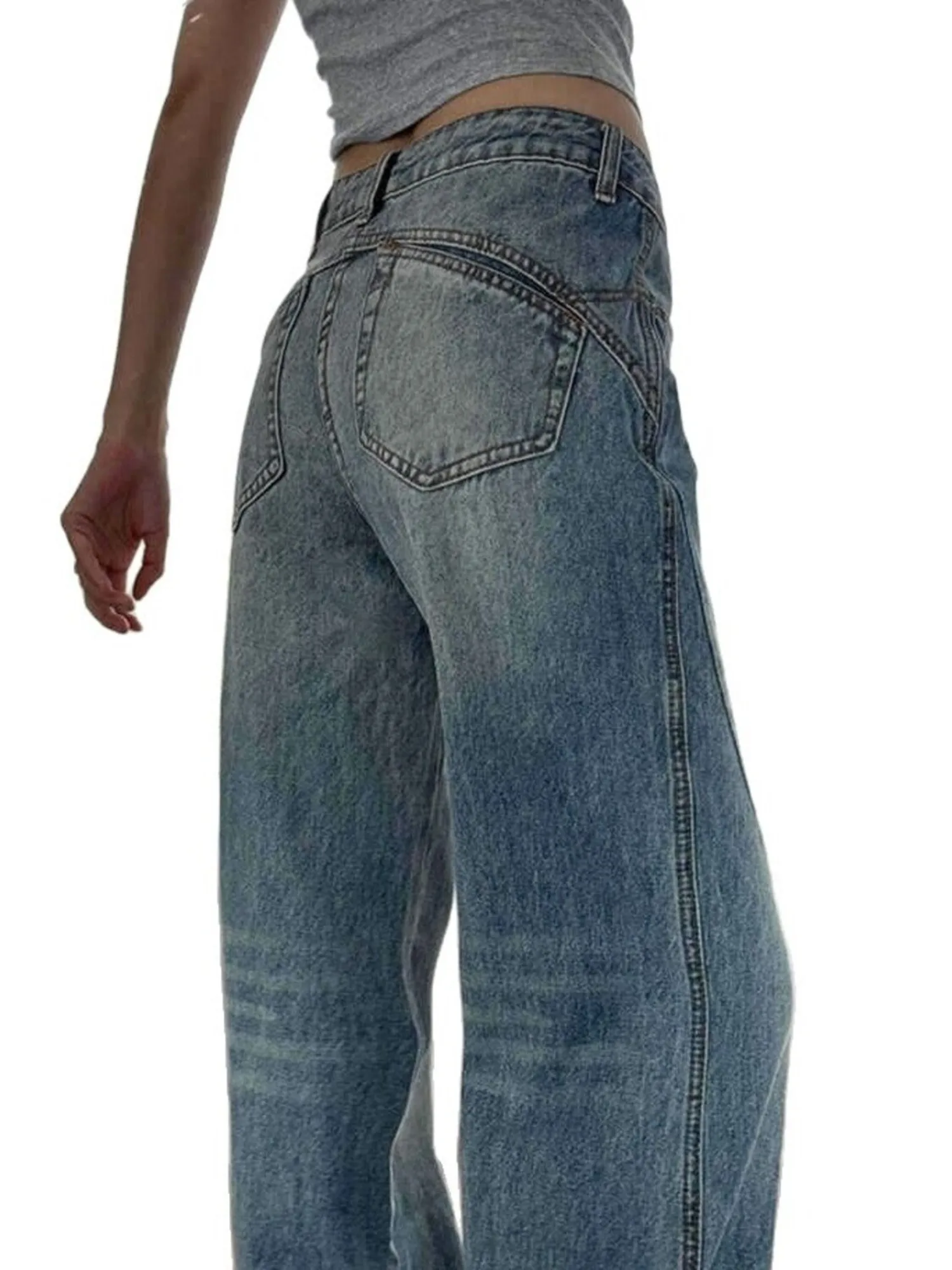 Women's Vintage Blue High Waisted Flare Jeans Y2K Wide Leg Denim Pants Bell Bottom Streetwear Stretch Trousers
Women's Vintage Blue High Waisted Flare Jeans Y2K Wide Leg Denim Pants Bell Bottom Streetwear Stretch Trousers