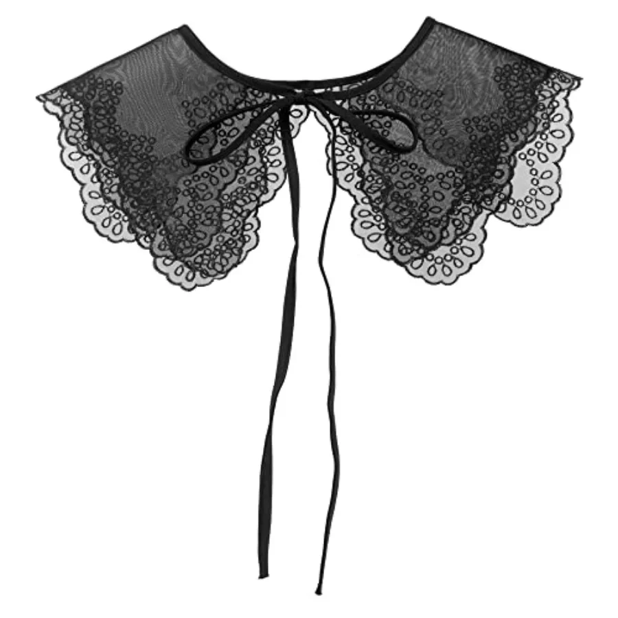 Detachable Fake Lace Collar for Women, Semi-Sheer Embroidery Mini Cape Choker Neck Ruff Dickey for Blouse
Detachable Fake Lace Collar for Women, Semi-Sheer Embroidery Mini Cape Choker Neck Ruff Dickey for Blouse